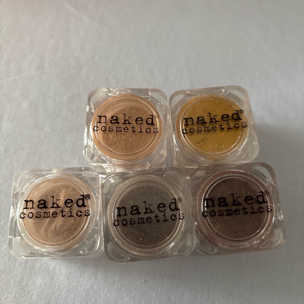 Naked Cosmetics Shimmering Eyeshadow Set - Gold, Tan, Cream